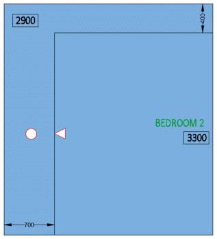 Option 1 Plan View for Bedroom 2