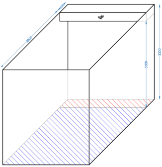 Structural Section Showing Sidewall Sprinkler Profile and Unprotected Dry Zone