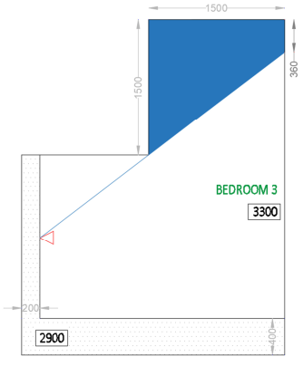 Graphical Ray-Tracing Diagram for West Soffit Face